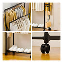 Cabideiro Duplo com Arara e Sapateira com Rodinhas