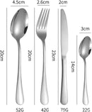 Conjunto de Talheres em Aço Inoxidável – 24 Peças