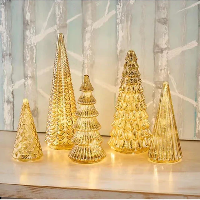 Conjunto de 5 Árvores de Mercúrio Iluminadas