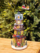 CENÁRIO VILA NATALINA TORRE COM RELÓGIO 37CM