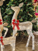 TRIO DE RENAS ARAMADA BRANCA COM CHAMPANHE WARM USO INTERNO E EXTERNO BIVOLT