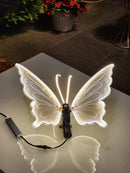 BORBOLETA 60CM COM LED WARM E MOVIMENTO COM SUPORTE BIVOLT
