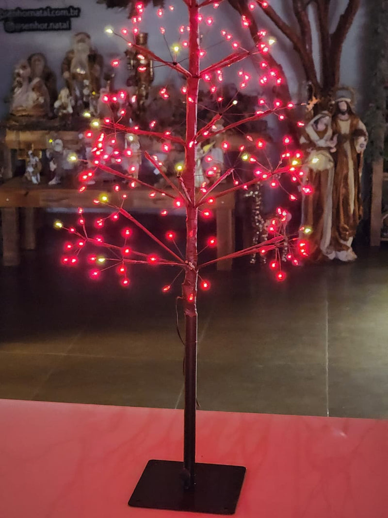 ÁRVORE FIO DE FADA COM 248 LEDS 100CM VERMELHA BIVOLT