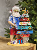 PAPAI NOEL NA PRAIA COLEÇÃO KURT S. ADLER 27CM