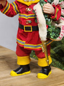 PAPAI NOEL BOMBEIRO COLEÇÃO KURT S. ADLER 28CM