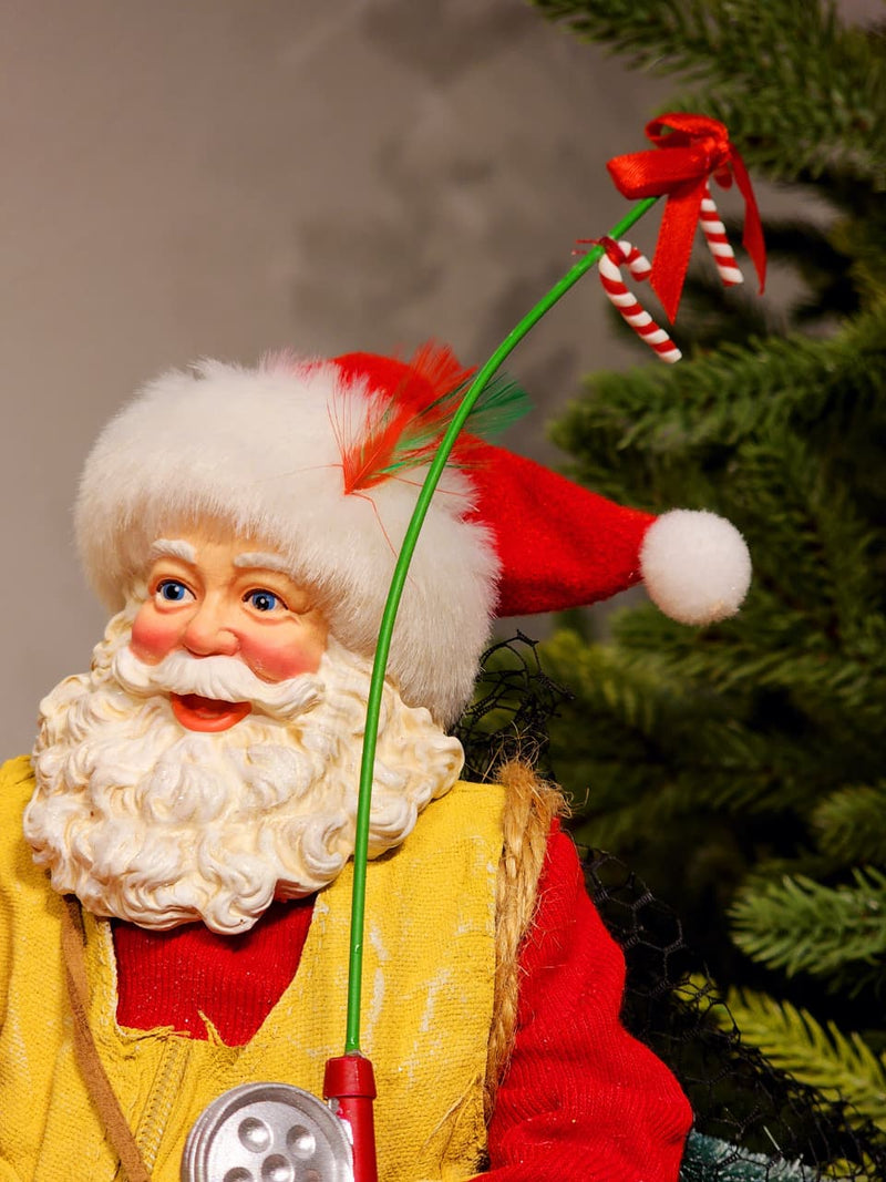 PAPAI NOEL PESCADOR COLEÇÃO KURT S. ADLER 27CM