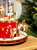 GLOBO COM ÁGUA CARROSSEL COM MOVIMENTO 20,5CM